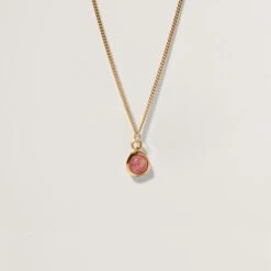 Zodiac Birthstone Necklace -STILNEST Jewelry Sales 0003s 0011 Panzerbirthstonefrontal9 24CT