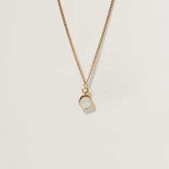 Zodiac Birthstone Necklace -STILNEST Jewelry Sales 0003s 0029 Panzerbirthstonefrontal3 24CT