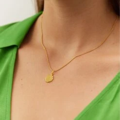 Engravable Seal Necklace -STILNEST Jewelry Sales 0008 Worn September6171 1