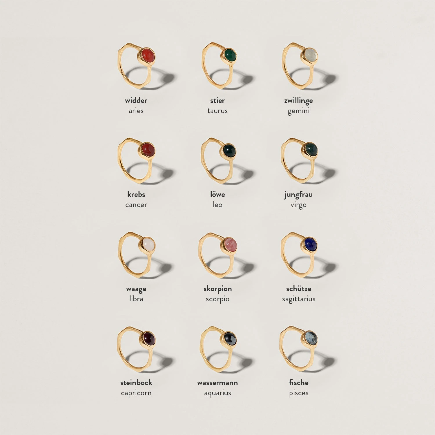 Zodiac Birthstone Ring | 14k Gold 8 Zodiac Birthstone Ring | 14k Gold - Image 8