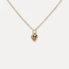 Pink Turmaline Heart Necklace | 14k Gold