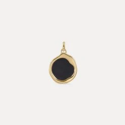 Onyx Organic Pendant | 14k Gold