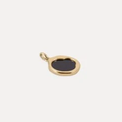 Onyx Organic Pendant | 14k Gold -STILNEST Jewelry Sales 14k WC Organic OnyxNecklace 01