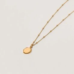 Engravable Seal Necklace -STILNEST Jewelry Sales 1500x1500 cropped 0004s 0005 Floral Sun Seal Kette 3 Satelite 24CT