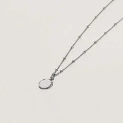 Engravable Seal Necklace -STILNEST Jewelry Sales 1500x1500 cropped 0004s 0005 Floral Sun Seal Kette 3 Satelite Silver
