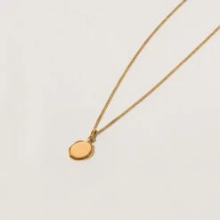 Engravable Seal Necklace -STILNEST Jewelry Sales 1500x1500 cropped 0004s 0006 Floral Sun Seal Kette 2 Curb 24CT