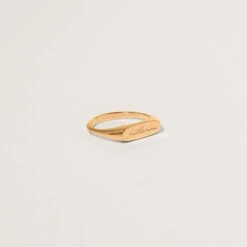 Engravable Flat-Top Ring -STILNEST Jewelry Sales 1500x1500 cropped 0006s 0002 First Name Ring 2 24CT