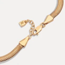 Herringbone Chain Bracelet -STILNEST Jewelry Sales 2048 HerringboneChainBracelet GoldplatingVermeil 3