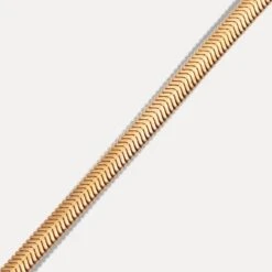 Herringbone Chain Bracelet -STILNEST Jewelry Sales 2048 HerringboneChainBracelet GoldplatingVermeil 4