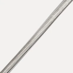 Herringbone Chain Bracelet -STILNEST Jewelry Sales 2048 HerringboneChainBracelet RhodiumVermeil 4