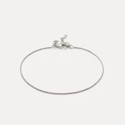 Spiral Dainty Chain Bracelet 17 Spiral Dainty Chain Bracelet -STILNEST Jewelry Sales 2048 SpiralDaintyChainBracelet Rhodium 1