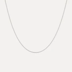 Spiral Dainty Chain Choker -STILNEST Jewelry Sales 2048 SpiralDaityChainChoker Rhodium 1