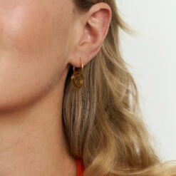 Anello Murano Glas Dotted Caramel - Single -STILNEST Jewelry Sales AnelloCaramel 15mm 02 jpg