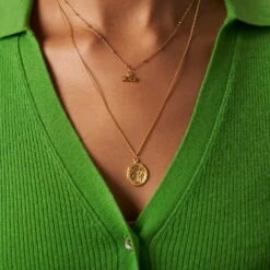 Zodiac Charm Necklace | 14k Gold -STILNEST Jewelry Sales Aquarius Seal Curb 938d3165 3562 4cb2 9ccd ccbf4d02fb3e