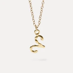 Zodiac Charm Necklace | 14k Gold -STILNEST Jewelry Sales Aries Charm Anchor 14k