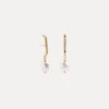 Pearl Baroque High Bar Drop Earrings