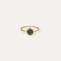 Zodiac Birthstone Ring | 14k Gold 35 Zodiac Birthstone Ring | 14k Gold -STILNEST Jewelry Sales Birthstone Ring Virgo Moss Agate 12 14kK