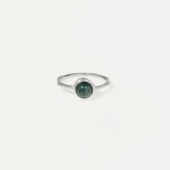 Zodiac Birthstone Ring 925 Silver -STILNEST Jewelry Sales Birthstone Ring Virgo Moss Agate 12 24K Silver