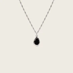 Oyster Necklace Black -STILNEST Jewelry Sales BlackOysterNecklace SingaporeChain Silver 94cef3d8 a066 45f5 8d8d f9fa05435612