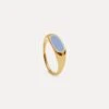 Pale Blue Enamel Bombé Bold Ring