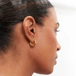 Bombé Bold Hoop Earrings -STILNEST Jewelry Sales Bombe Bold Hoops 02