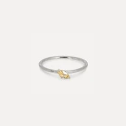 Citrine Navette Solitaire Ring -STILNEST Jewelry Sales Citrine Navette Ring2 Silver