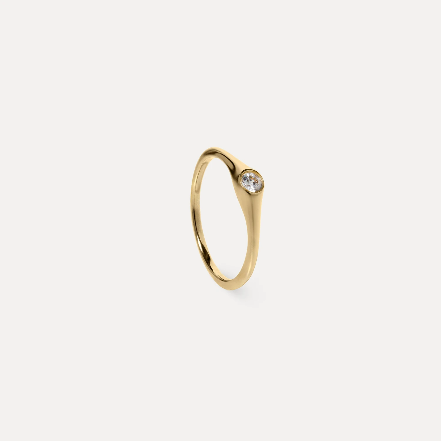 Diamond Lux Pinky Ring | 14k Gold 1 Diamond Lux Pinky Ring | 14k Gold