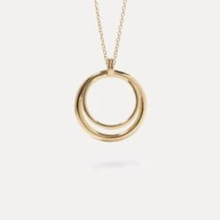 Duo Necklace | 14k Gold -STILNEST Jewelry Sales Duo Anchor 14k