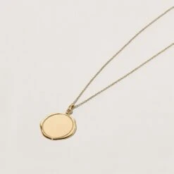 Engravable Large Seal Necklace | 14k Gold 9 Engravable Large Seal Necklace | 14k Gold -STILNEST Jewelry Sales Engravable Large Seal Kette 1 Anchor 14k