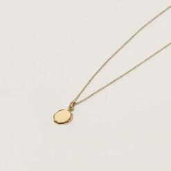 Engravable Seal Necklace | 14k Gold -STILNEST Jewelry Sales Engravable Seal Kette 1 Anchor 14k