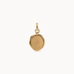 Engravable Seal Necklace -STILNEST Jewelry Sales Engravable Seal Kette 24k LETTER