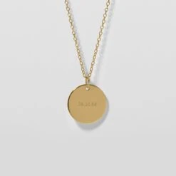 Engravable Plate Necklace | 14k Gold