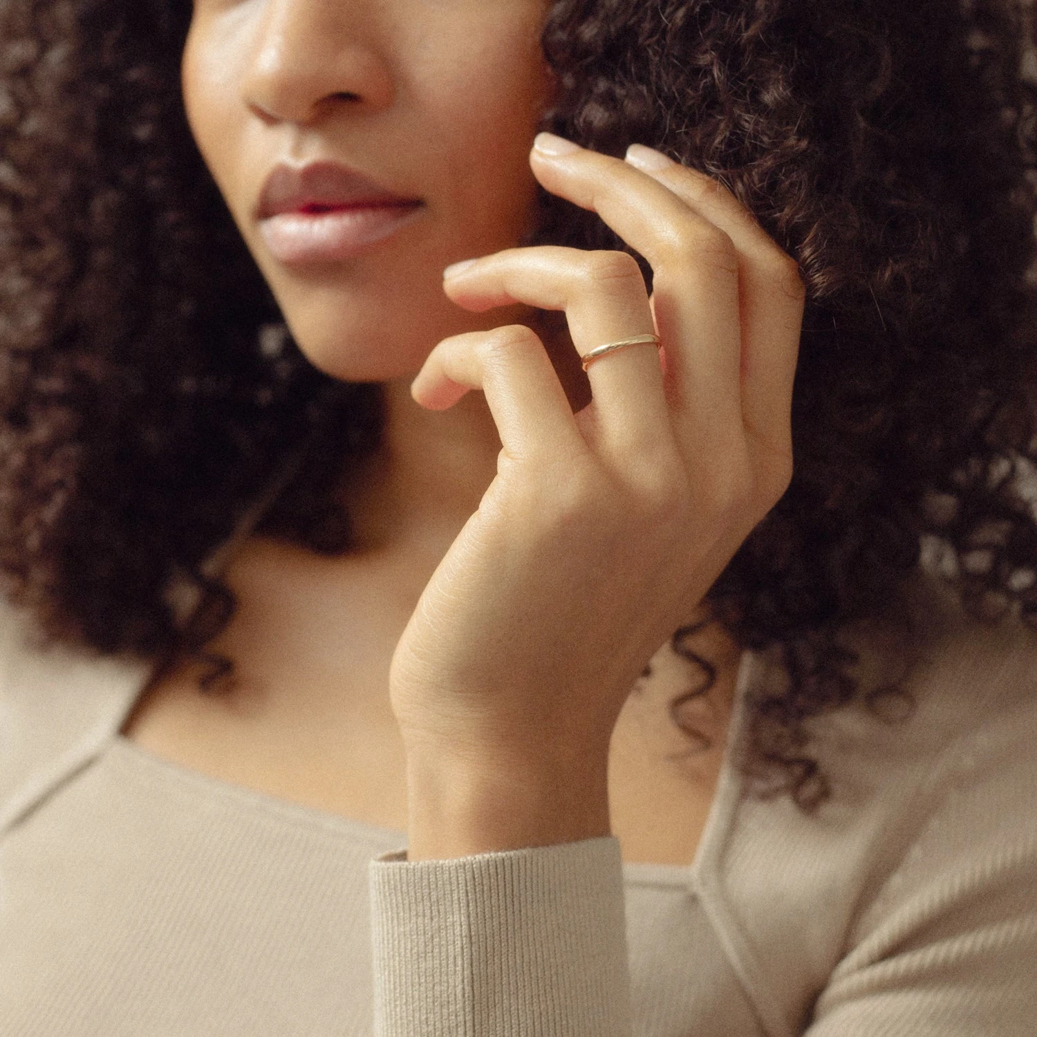 Simple Round Fair Band | 14k Gold 1 Simple Round Fair Band | 14k Gold