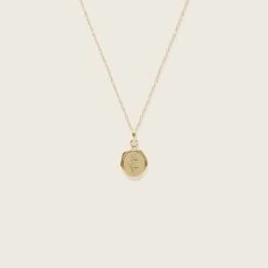 Floral Seal Necklace | 14k Gold