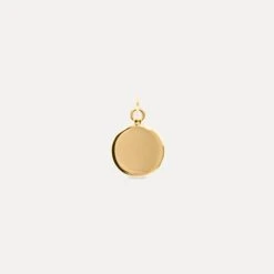 Engravable Fluid Medallion Pendant| 14k Gold - Glossy 12 Engravable Fluid Medallion Pendant| 14k Gold - Glossy -STILNEST Jewelry Sales Fluid Engravable Medallion Pendant Polished 0114k