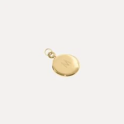 Engravable Fluid Medallion Pendant| 14k Gold - Glossy 10 Engravable Fluid Medallion Pendant| 14k Gold - Glossy -STILNEST Jewelry Sales Fluid Engravable Medallion Pendant Polished 02 14k