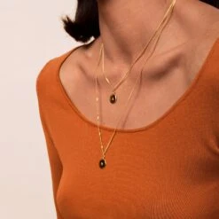 Engravable Fluid Medallion Necklace - Matte -STILNEST Jewelry Sales Fluid Medallion 002 3fc7a98d 7e9e 483a a937 48e446bd25fb