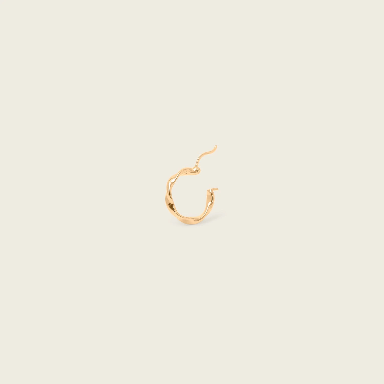 Flux Mini Hoop Earrings - Single | 14k Gold 5 Flux Mini Hoop Earrings - Single | 14k Gold - Image 5