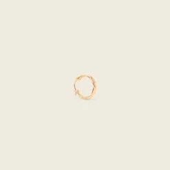 Flux Mini Hoop Earrings - Single | 14k Gold 9 Flux Mini Hoop Earrings - Single | 14k Gold -STILNEST Jewelry Sales Flux Mini Hoop Earring solo 03 14ct