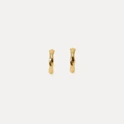 Flux Mini Hoop Earrings 10 Flux Mini Hoop Earrings -STILNEST Jewelry Sales Flux Mini Hoop Earrings 04 24K