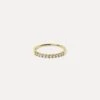 White Sapphire Half Eternity Ring | 14k Gold