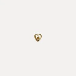 Heart Stud Earrings - Single | 14k Gold