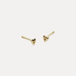 Heart Stud Earrings | 14k Gold -STILNEST Jewelry Sales Heart Stud Earrings 2 14k