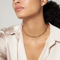 Herringbone Chain Choker -STILNEST Jewelry Sales Herringbone Chain Choker 027