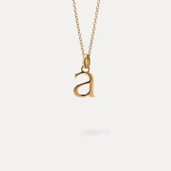 Initial With Anchor Chain 24k Gold Vermeil