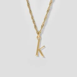 Initial With Singapore Chain | 14k Gold -STILNEST Jewelry Sales Initials Necklace K singapore 13 14K 1500x1500 5638159d b973 49a9 be74 b3bbbf1a01a1