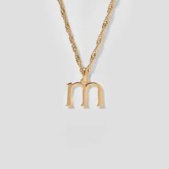 Initial With Singapore Chain -STILNEST Jewelry Sales Initials Necklace M singapore 13 24K 1500x1500 42330984 33bc 4653 aa76 aa7257f3788f