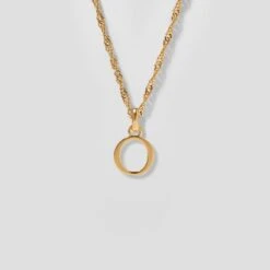 Initial With Singapore Chain -STILNEST Jewelry Sales Initials Necklace O singapore 13 24K 1500x1500 0586e92b fe15 4e4c bd7f 8135c4d3aac2