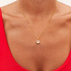 Rose Quartz Instants Of Love Pendant -STILNEST Jewelry Sales Instants of love Pendant Necklace Rose quartz 02