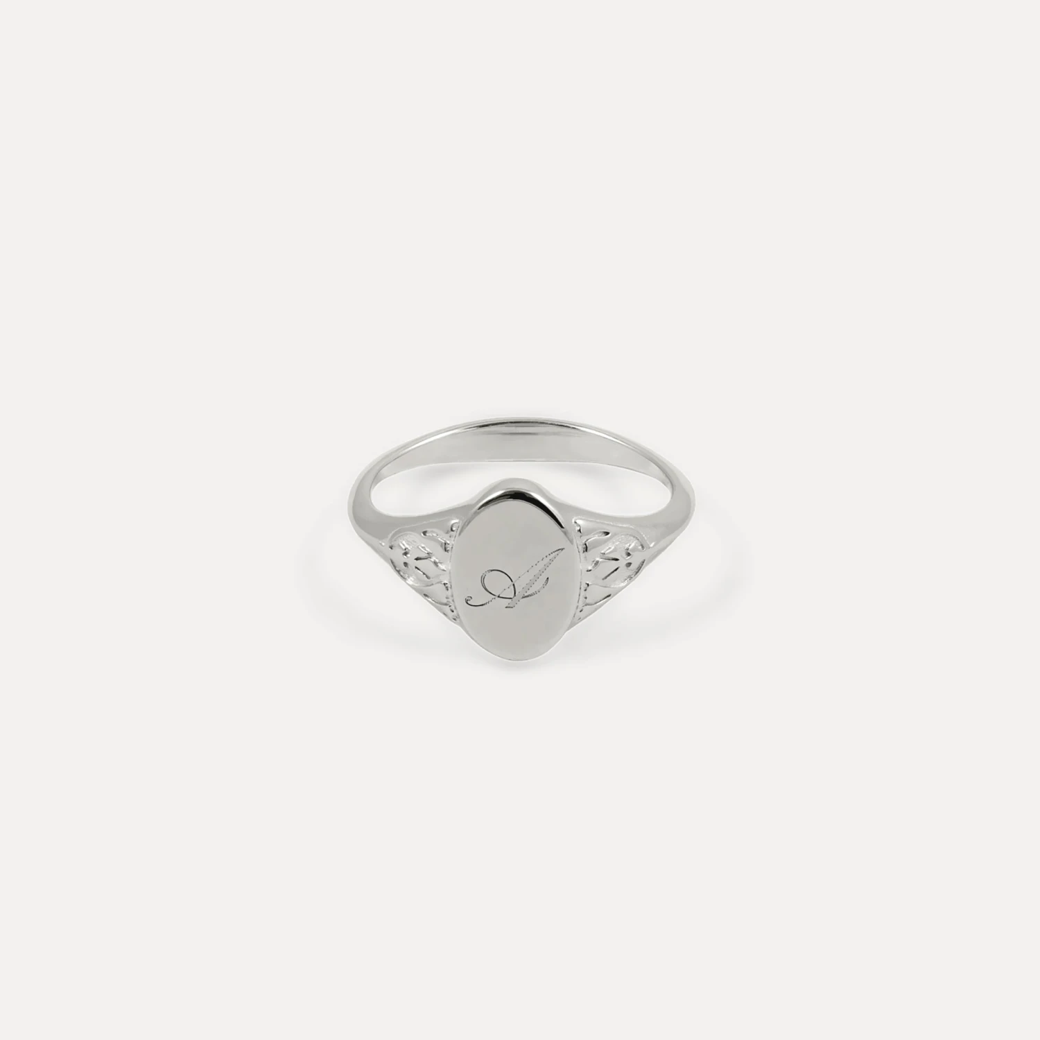 Engravable Victorian Initial Ring 5 Engravable Victorian Initial Ring - Image 5